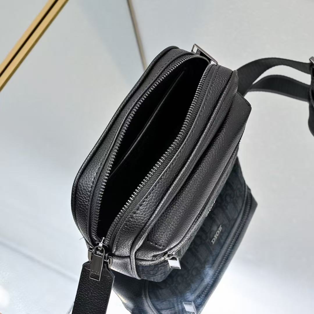 Dior Oblique Jacquard Canvas With Grainy Calfskin Messenger Bag, Shoulder Bag, Crossbody Bag（2ESWS034YKS-H27E）