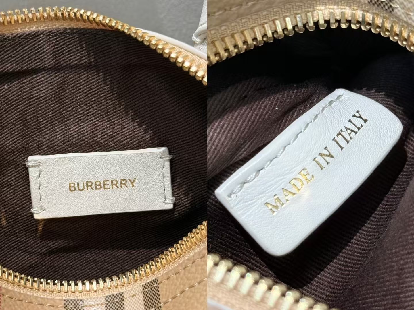 BURBERRY Mini Check Bowling Bag（81251071）