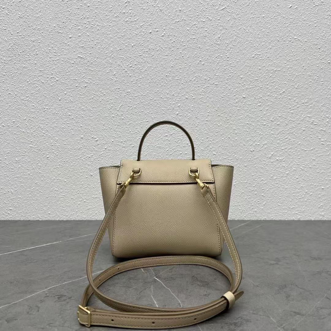CELINE - Mini Light taupe Mirco Leather 2way Handbag（189003ZVA18LT）