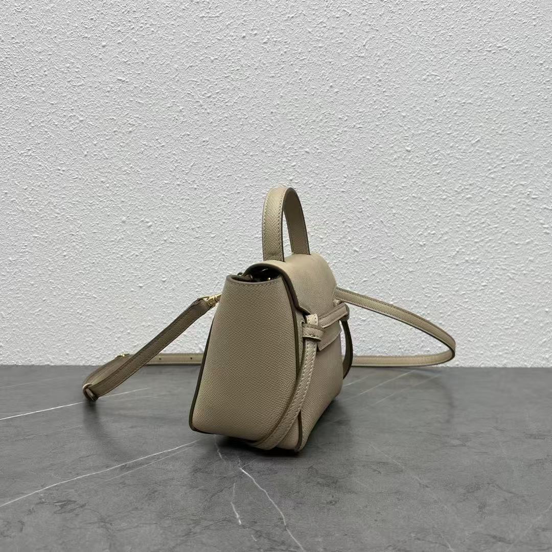 CELINE - Mini Light taupe Mirco Leather 2way Handbag（189003ZVA18LT）