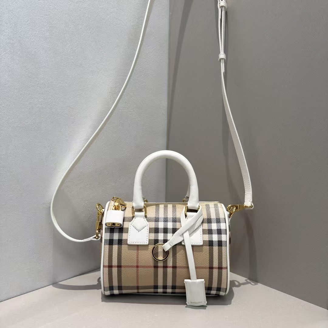 BURBERRY Mini Check Bowling Bag（81251071）