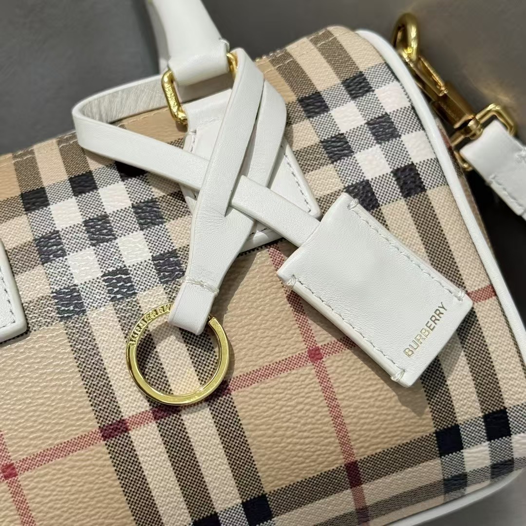 BURBERRY Mini Check Bowling Bag（81251071）