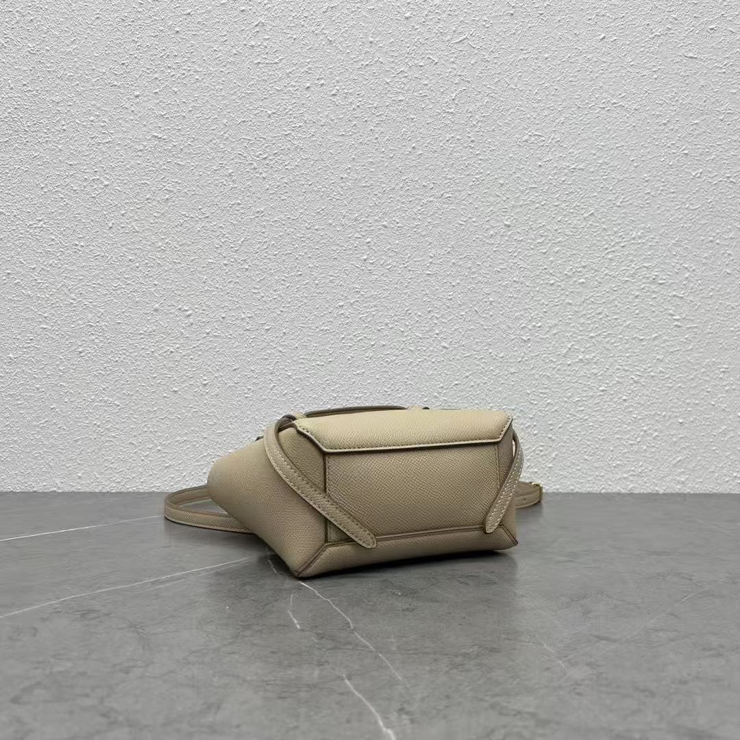CELINE - Mini Light taupe Mirco Leather 2way Handbag（189003ZVA18LT）
