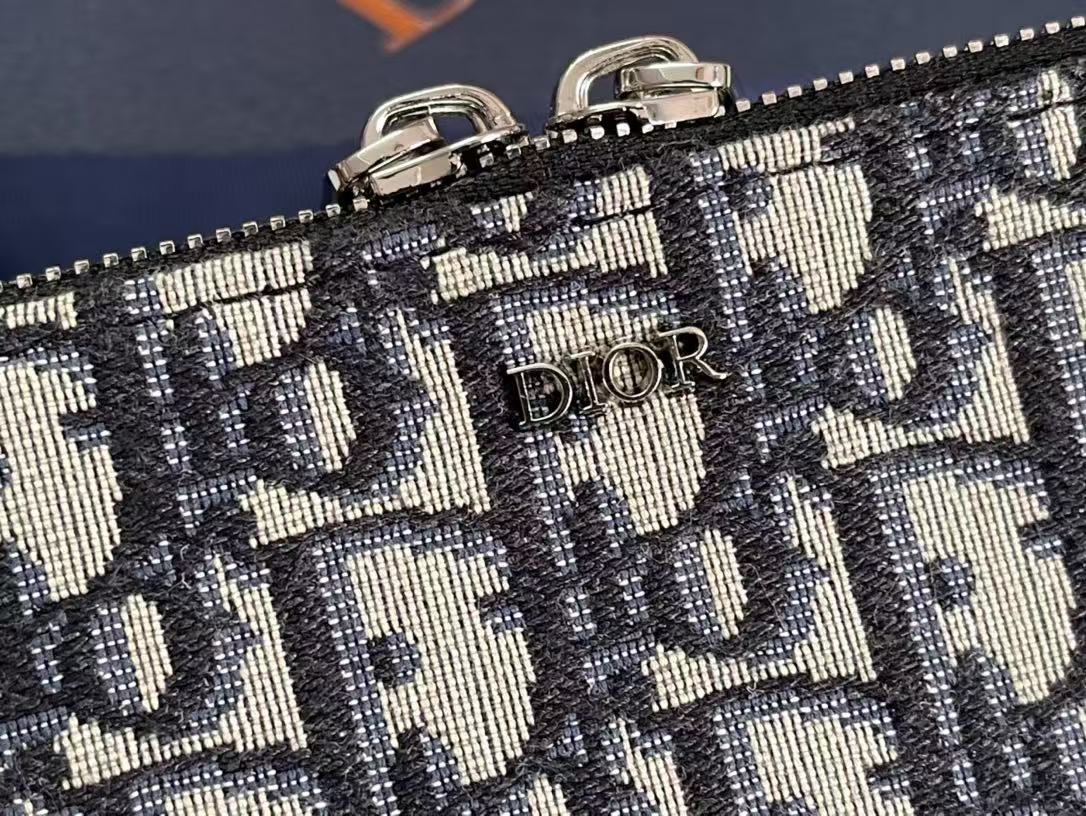 Dior Zip pouch with strap Dior Oblique Jacquard（2OBBC119YSE-H05E）
