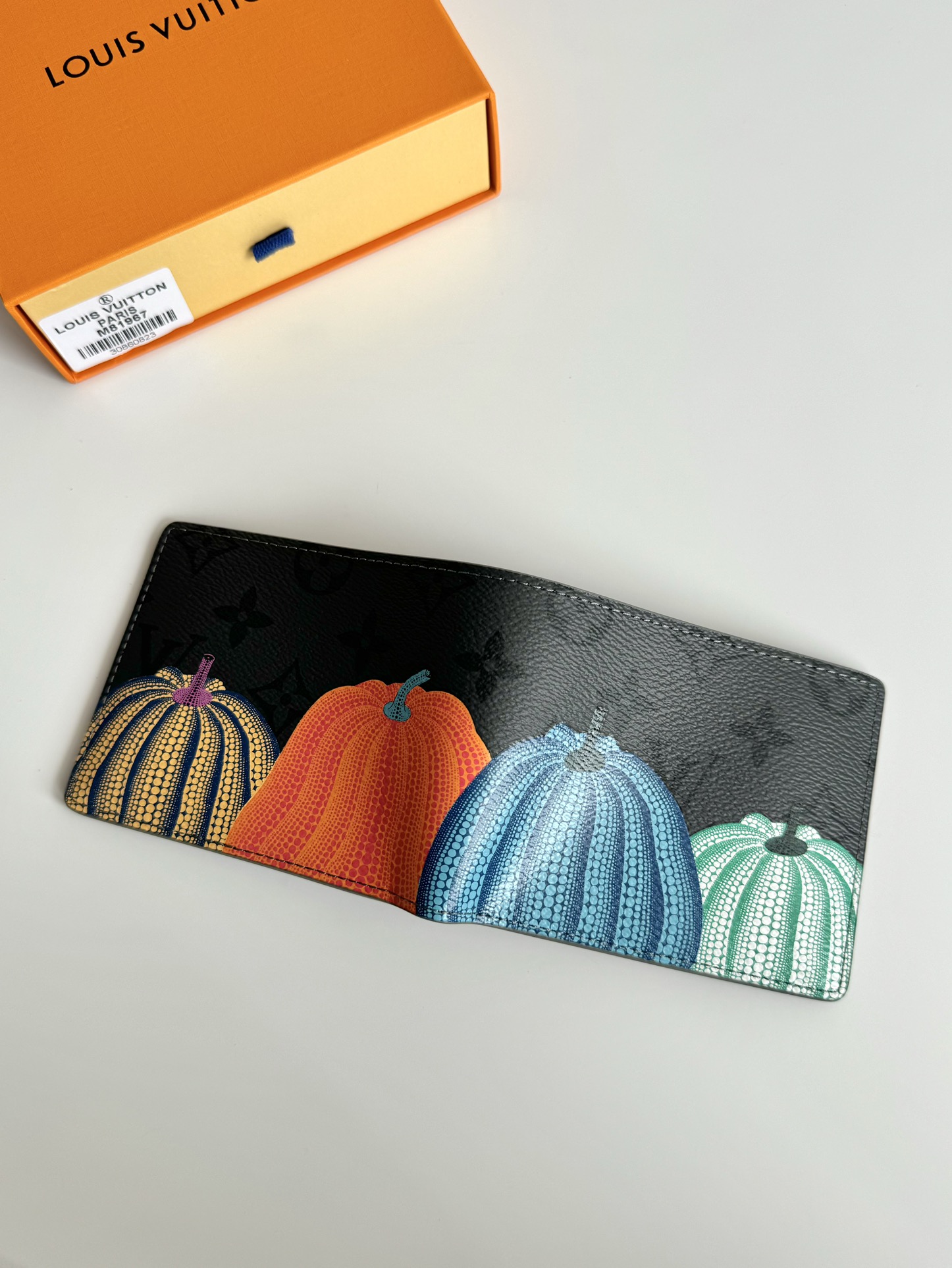 Louis Vuitton x Yayoi Kusama Slender Wallet Monogram Eclipse Reverse Pumpkin（M81967）