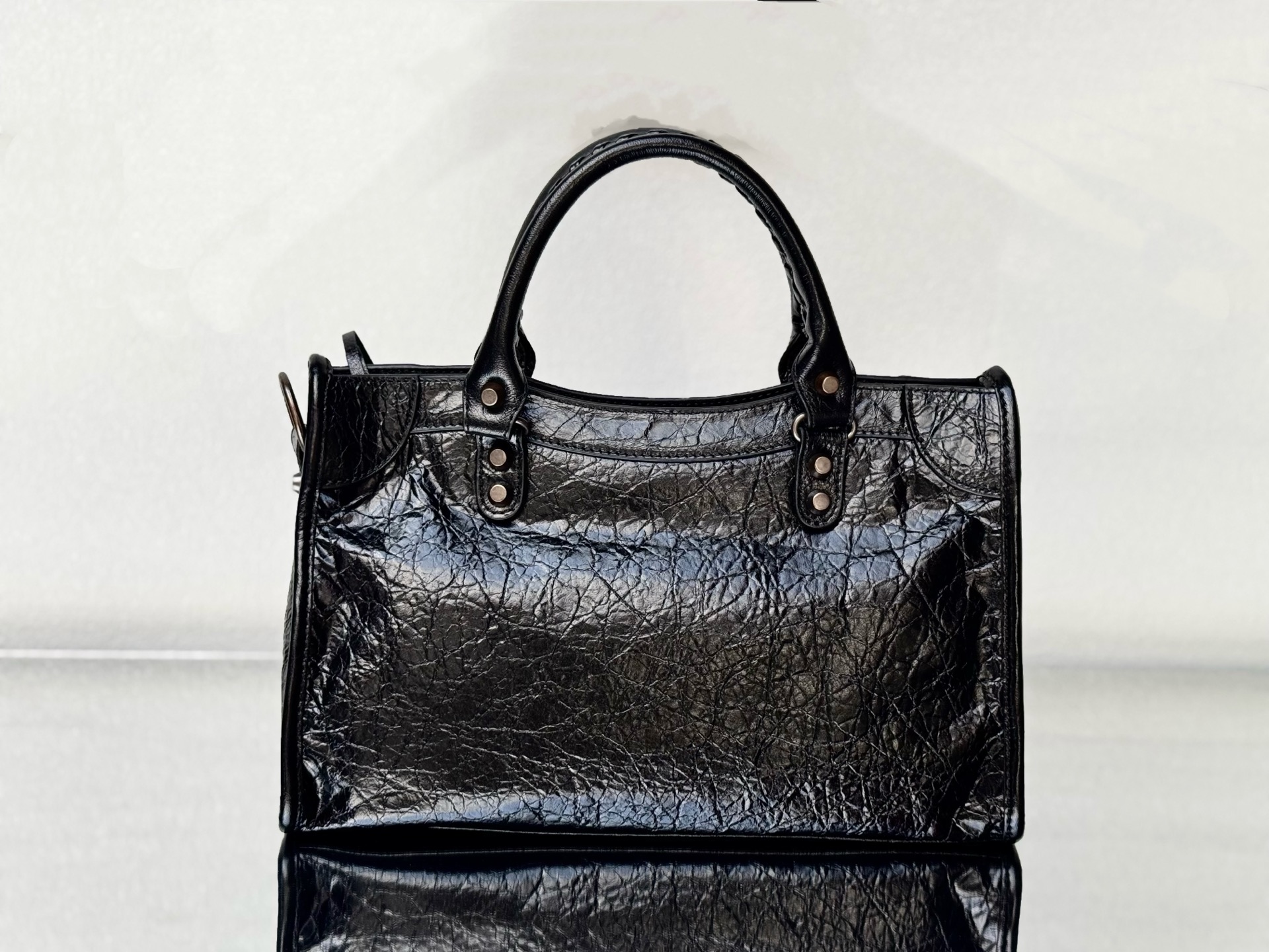Balenciaga Lead Leather  Le City Handbag（8114422AA9R1314）