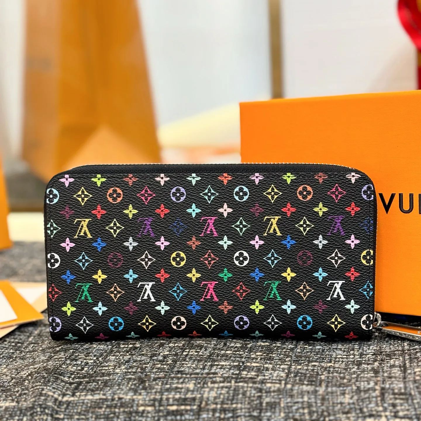 LOUIS VUITTON Louis Vuitton Monogram Multicolor Zippy Wallet Round Zipper Long Wallet（M13992）