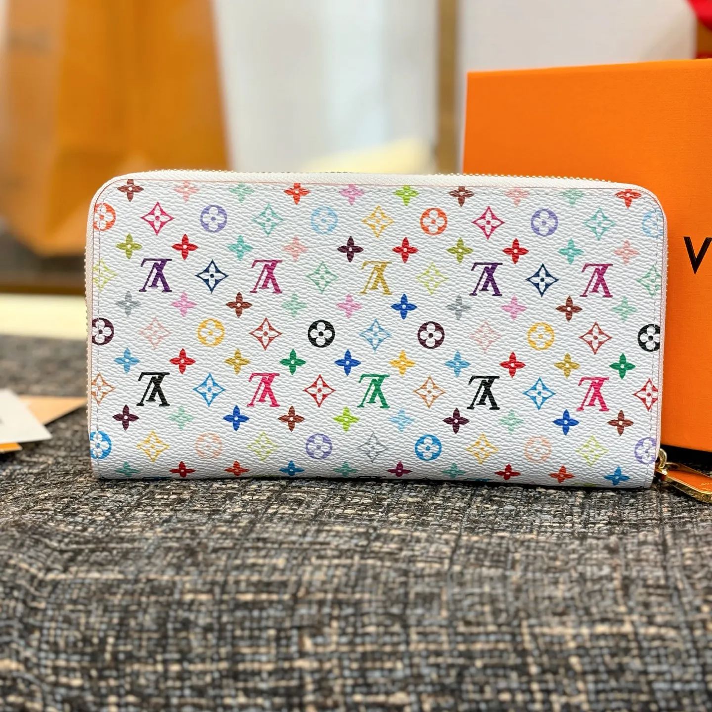 LOUIS VUITTON Louis Vuitton Monogram Multicolor Zippy Wallet Round Zipper Long Wallet（M13992）