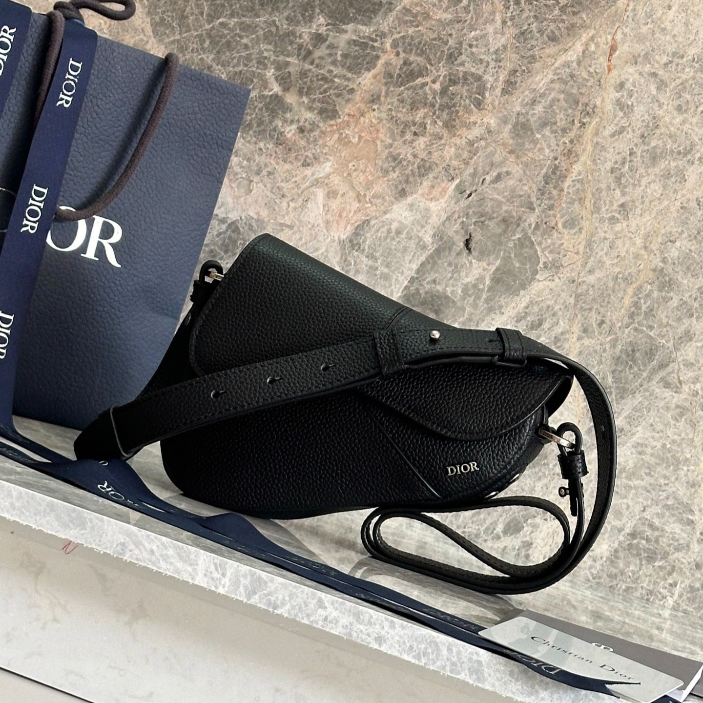 Dior Mini Saddle Bag 'Black'（2ADCA543KEN-H00N）