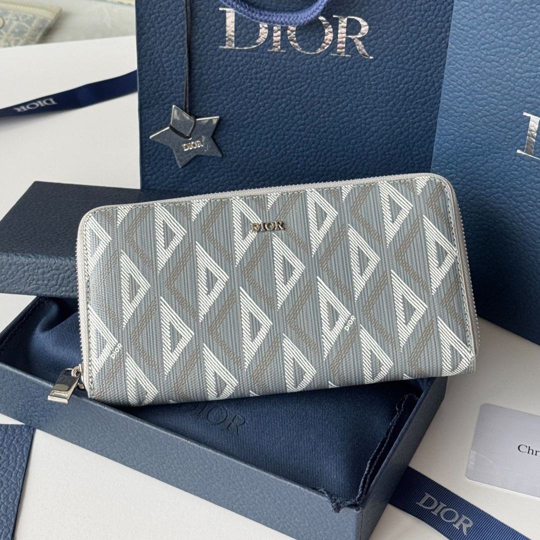 Dior CD Diamond Long Zip Wallet（2ESBC252DCO-H43E）