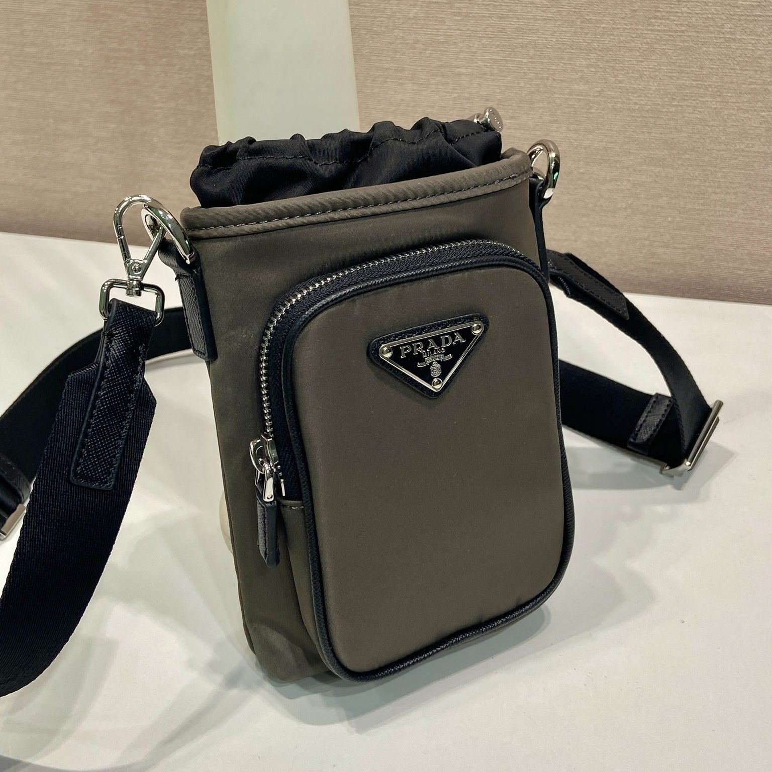 PRADA Saffiano Leather Smartphone Case "Gray" (2ZH126_053_F0170)