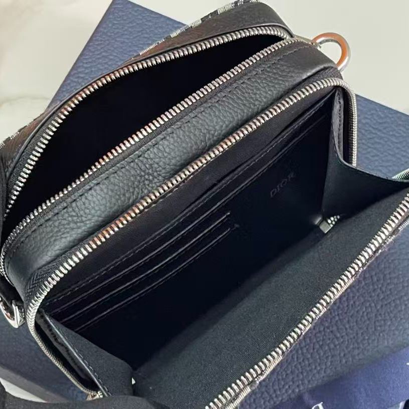 Dior Zip pouch with strap Dior Oblique Jacquard（2OBBC119YSE-H05E）