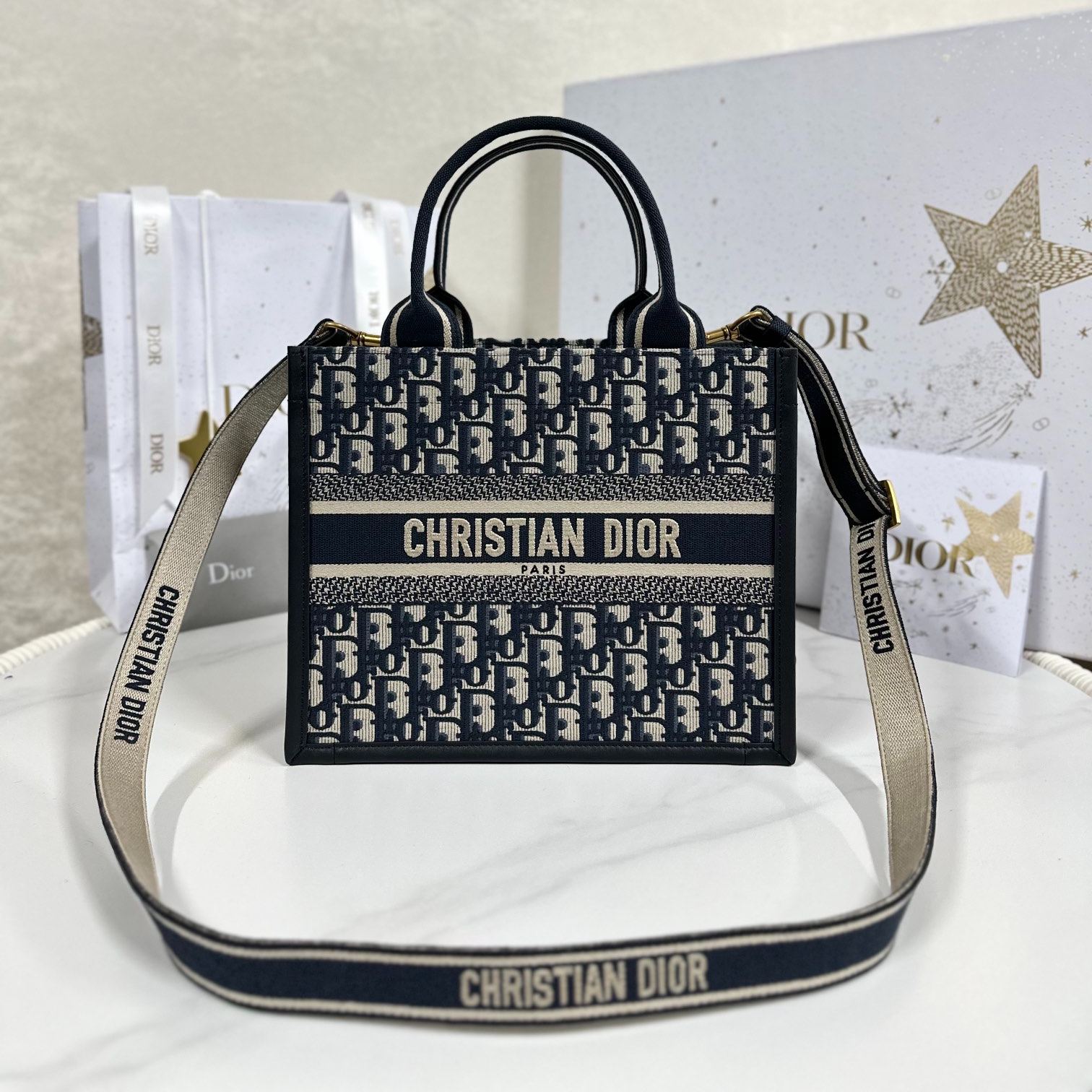 DIOR Small Book Tote Handbag（M1325CZBB_M928）