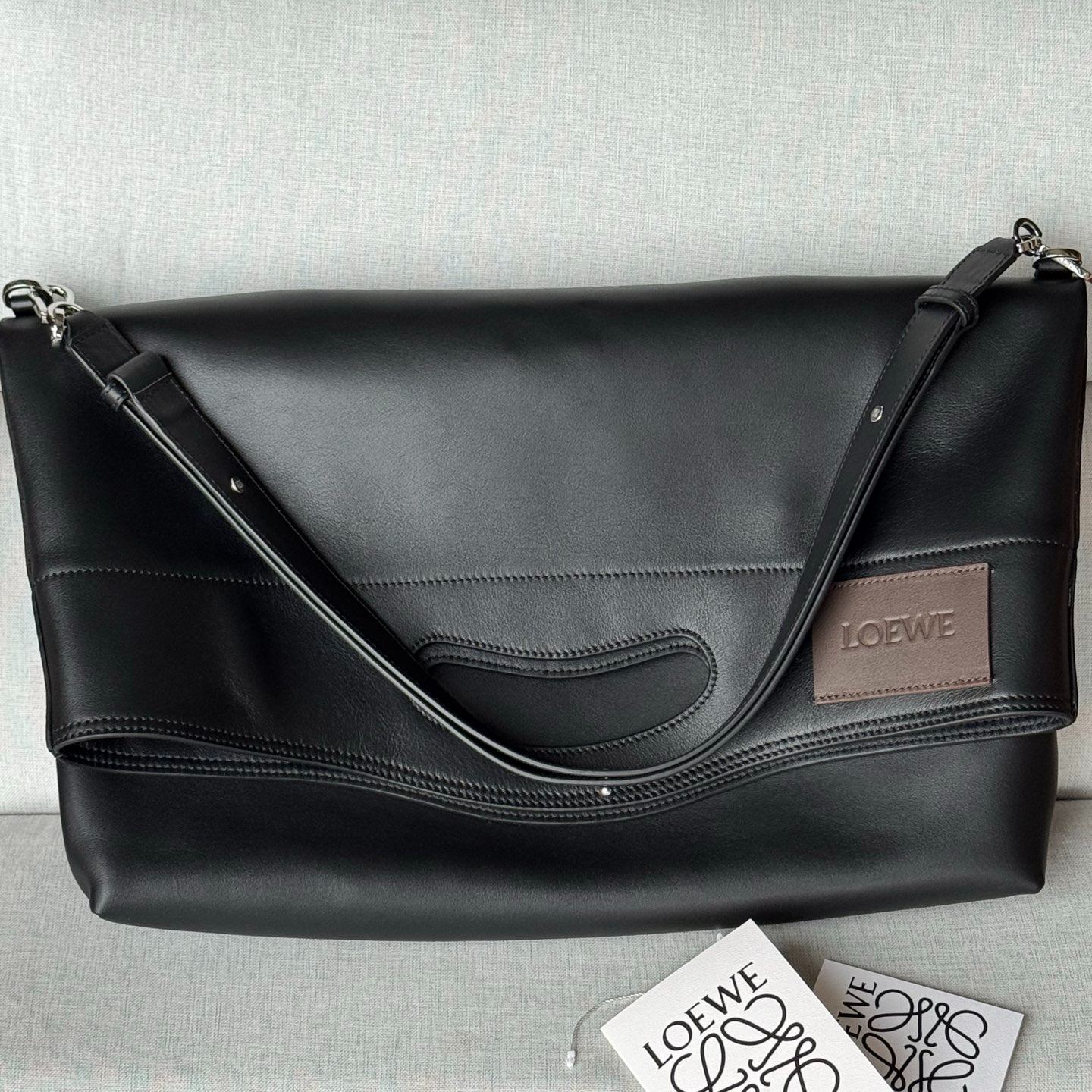 Loewe Bob Folded Tote Bag (Shiny Supple Calf)（BBOOBTLX01）