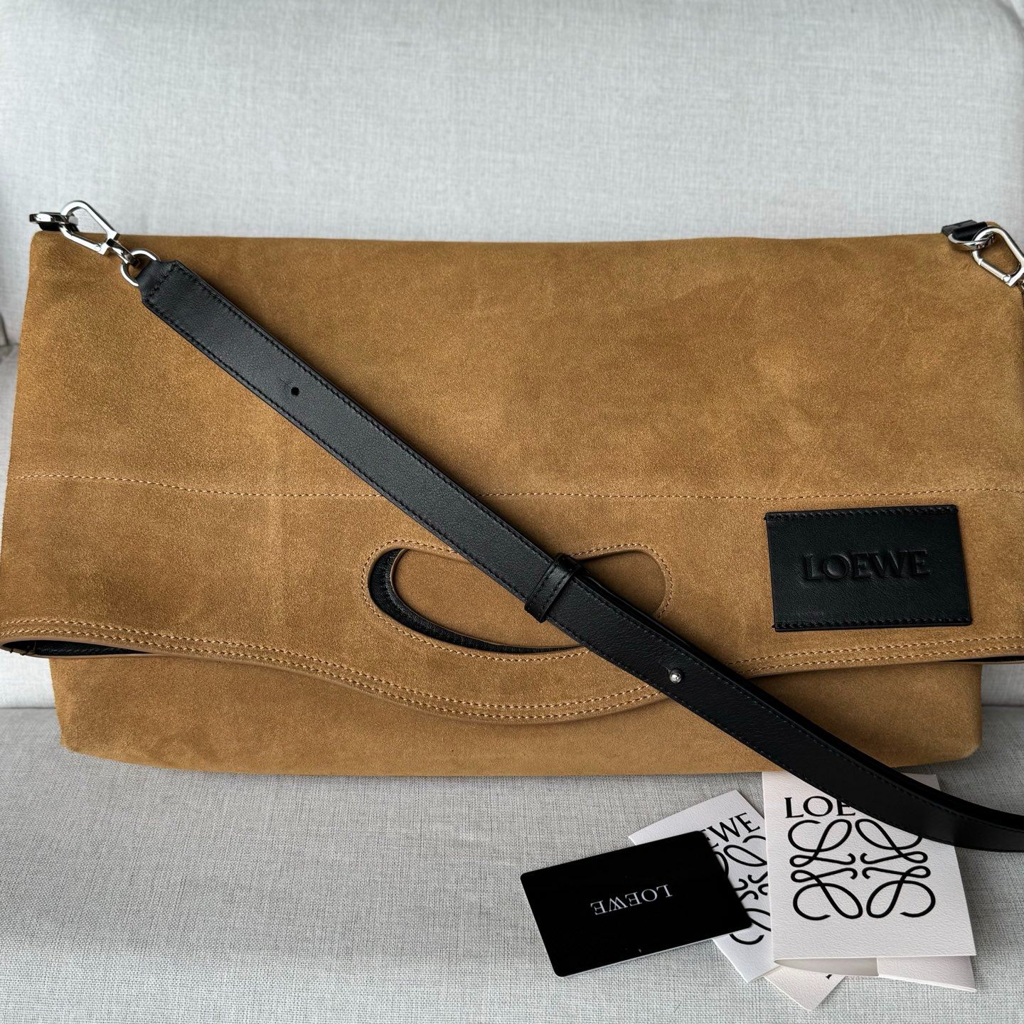 Loewe Bob Folded Tote Bag (Shiny Supple Calf)（BBOOBTLX01）