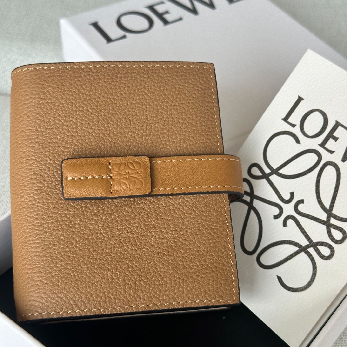 LOEWE Compact Zip Wallet Soft Grain Calf（C660Z41X01）