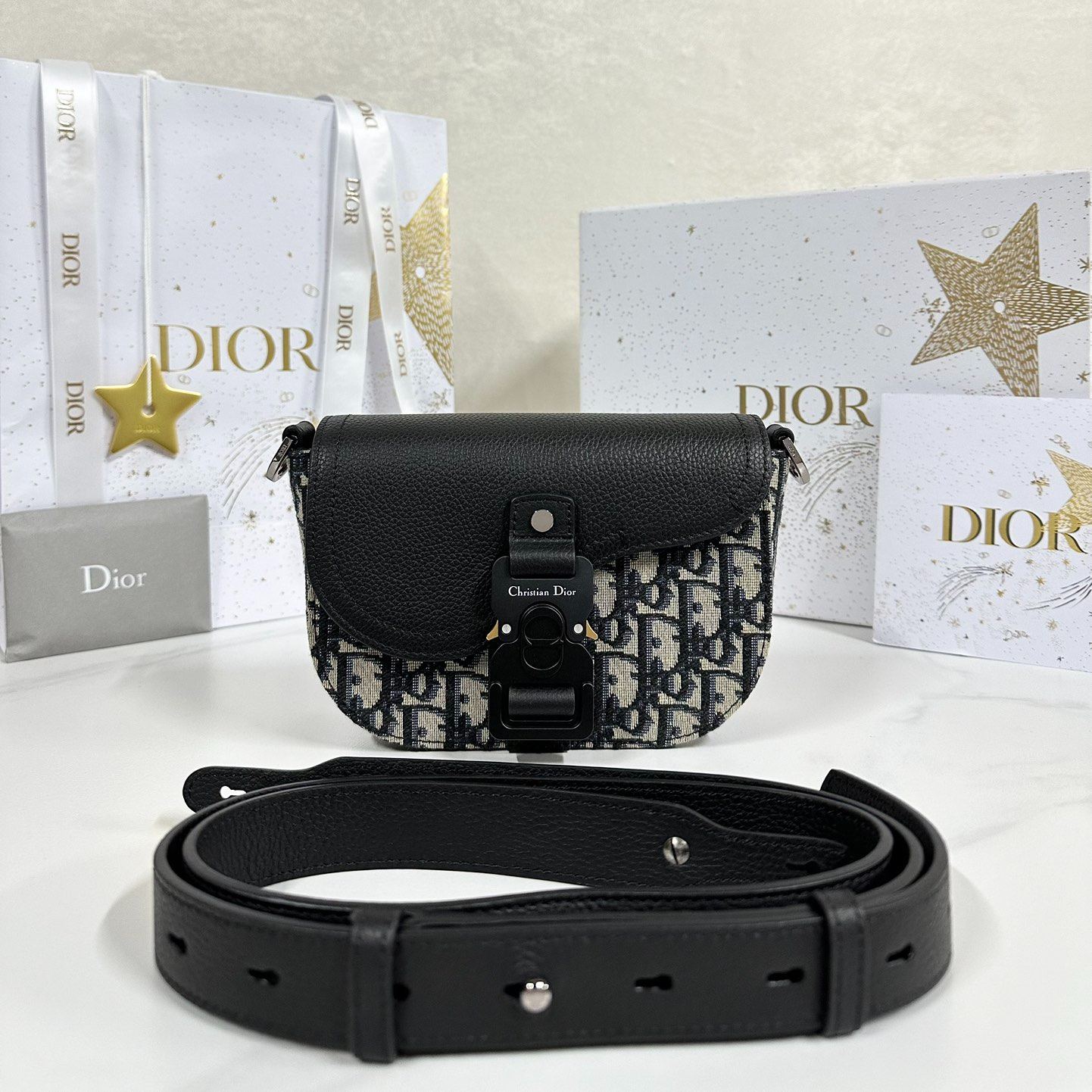 【N】Dior Saddle Mini Flap Messenger Bag（2ADCA435YKS_H27E）