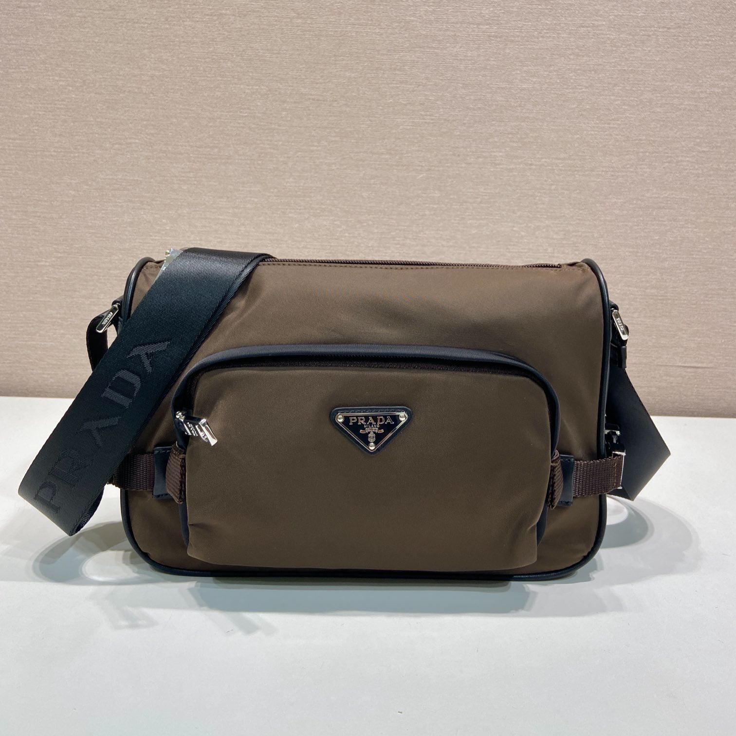 Prada Re-Nylon and leather shoulder bag (2VH192_2DMG_F03MQ_V_OBO)