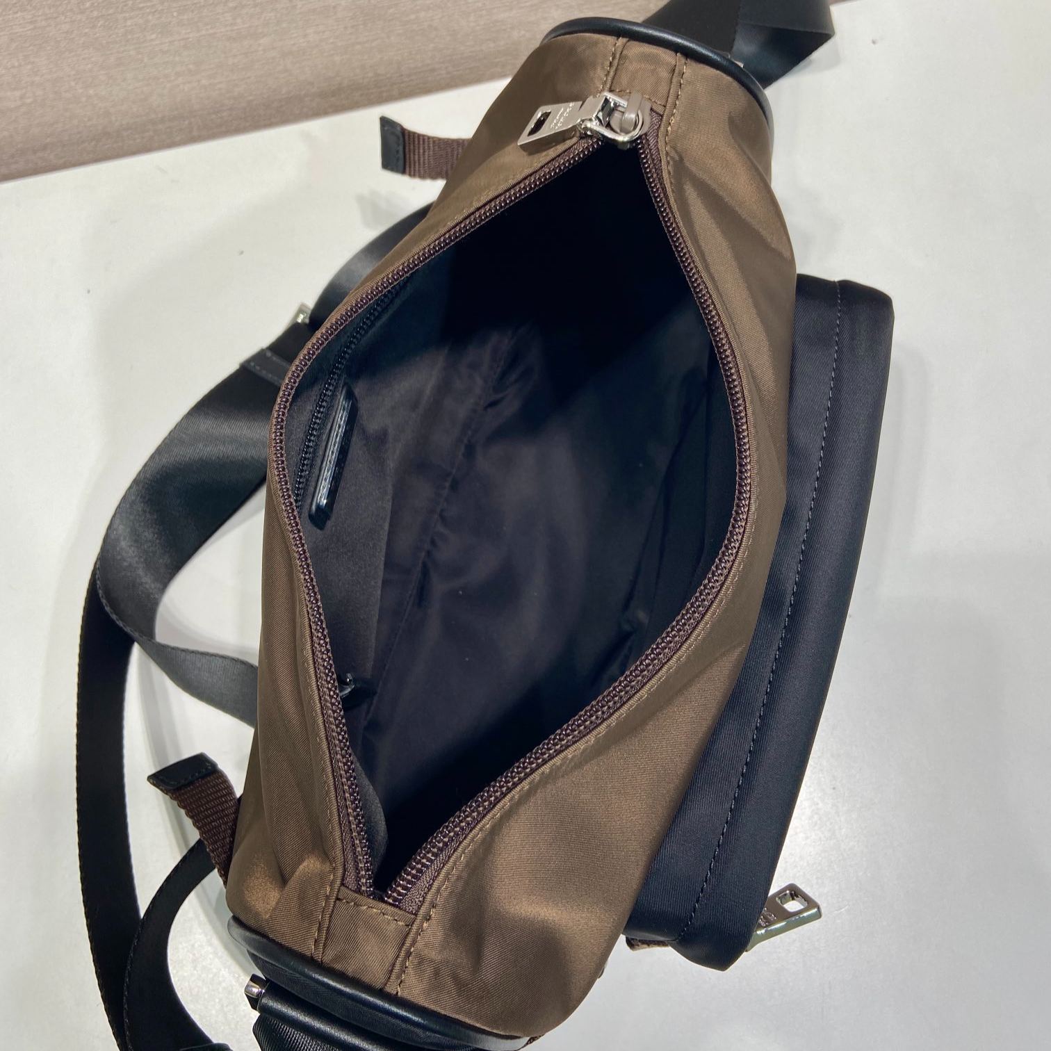 Prada Re-Nylon and leather shoulder bag (2VH192_2DMG_F03MQ_V_OBO)