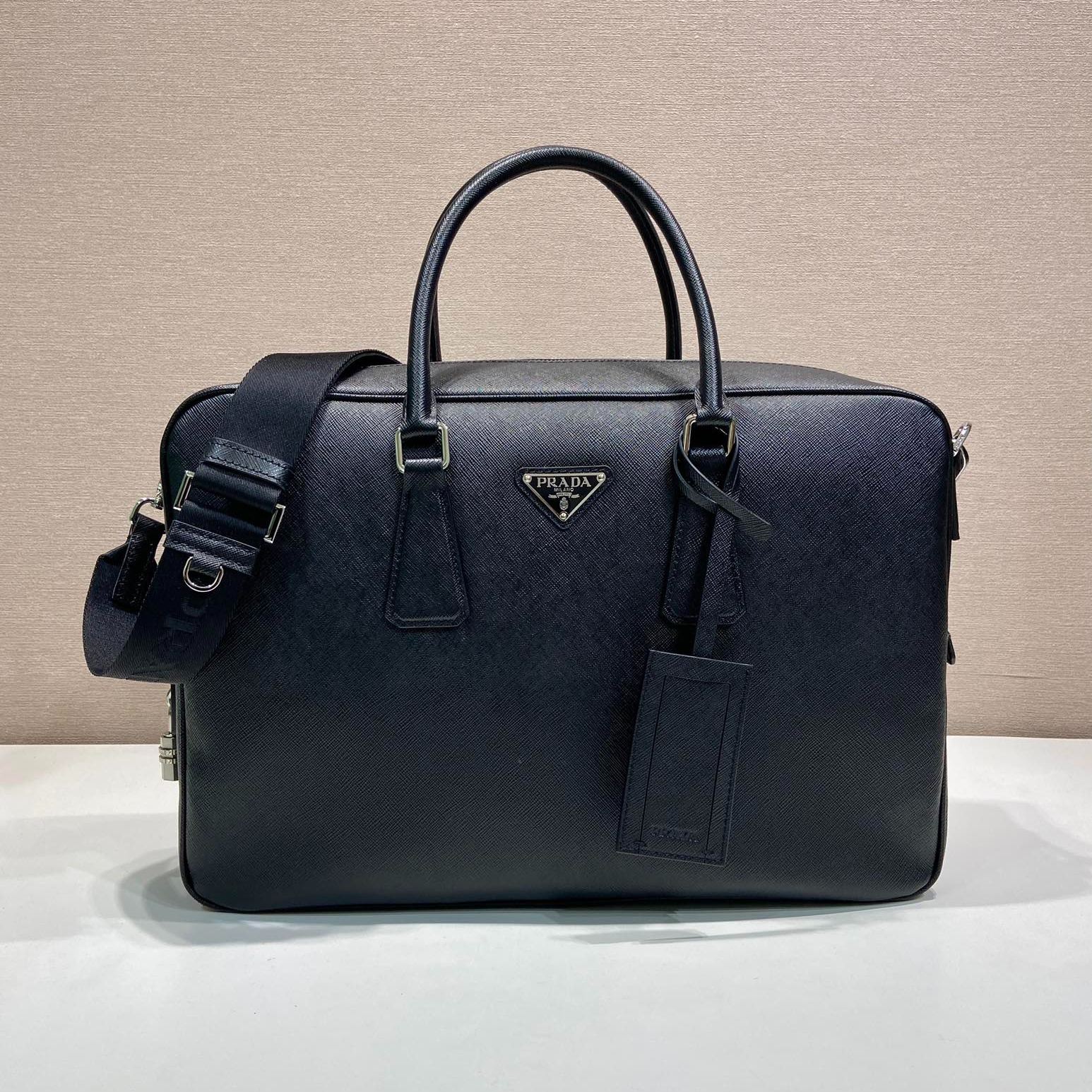 PRADA Saffiano leather briefcase (2VE026_9Z2_F0002)