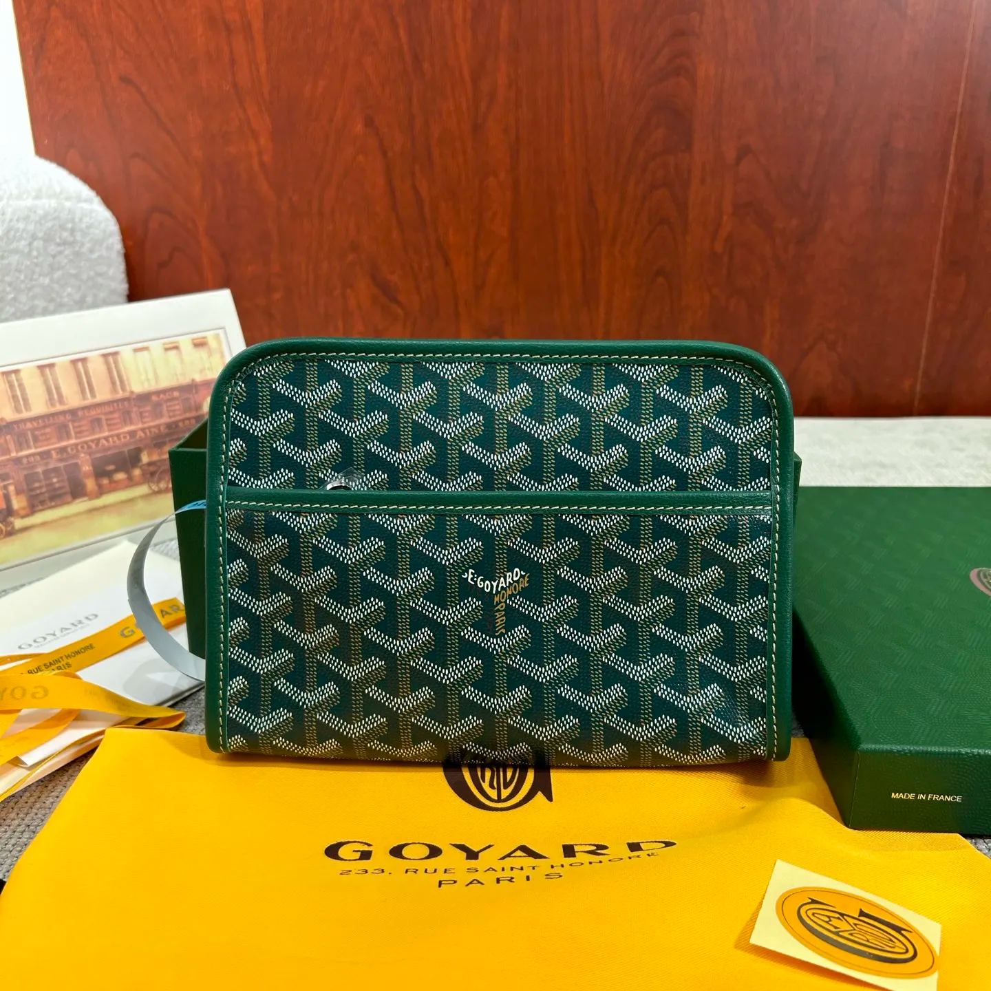 【N】Goyard Jouvence MM Green Washbag（JOUVENGMLTY-09CL09M）
