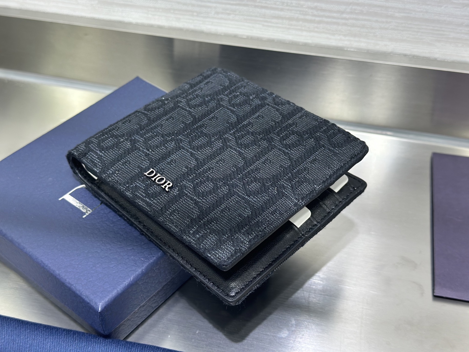 DIOR Logo folding wallet（2OBBC027YSE-H05E）
