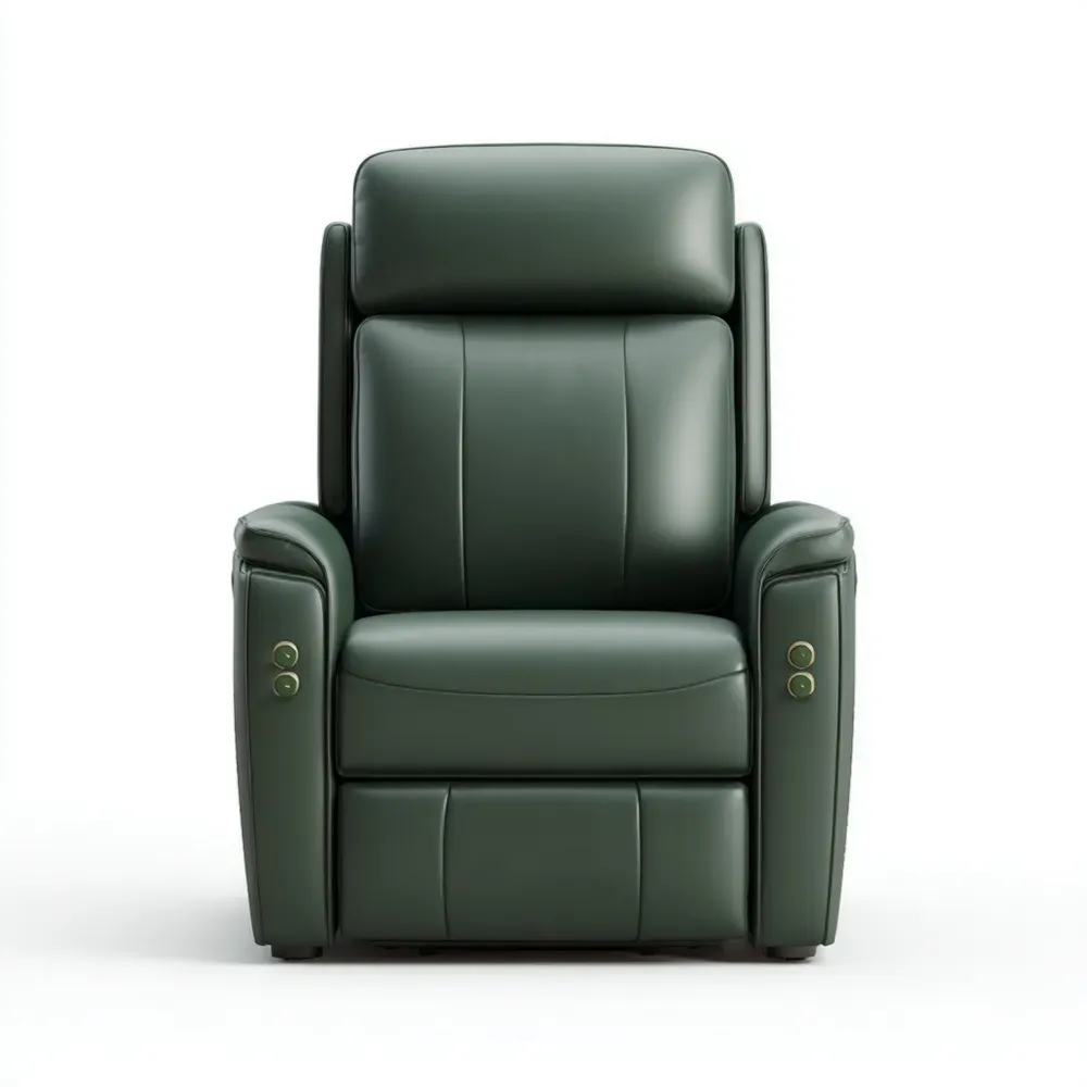 リクライニングチェア 合成革 85x90x110 cm - ダークグリーン - 快適設計