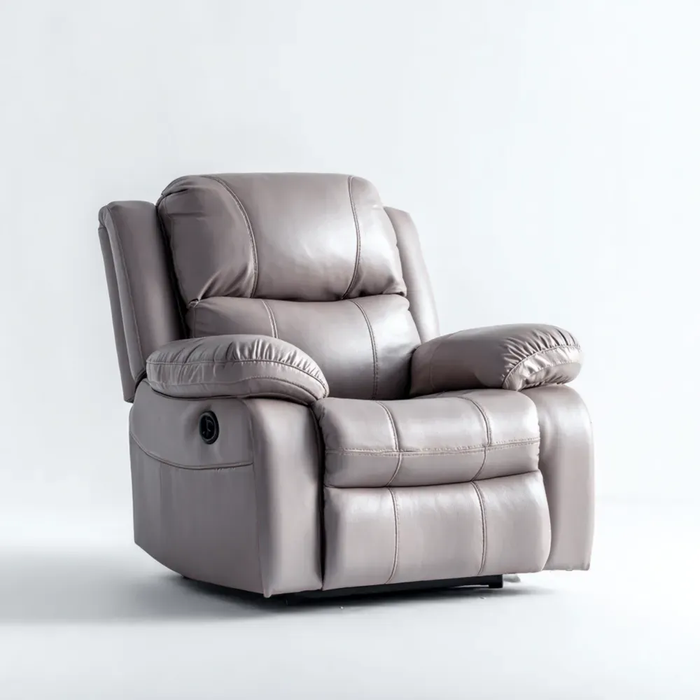 リクライニングチェア 合成革 85x90x100 cm – ライトグレー – 現代デザイン