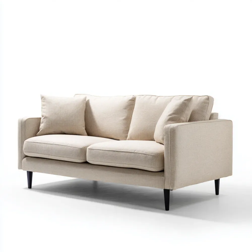 ソファ 2人掛け 布製 150x85x75 cm – ベージュ – モダンデザイン