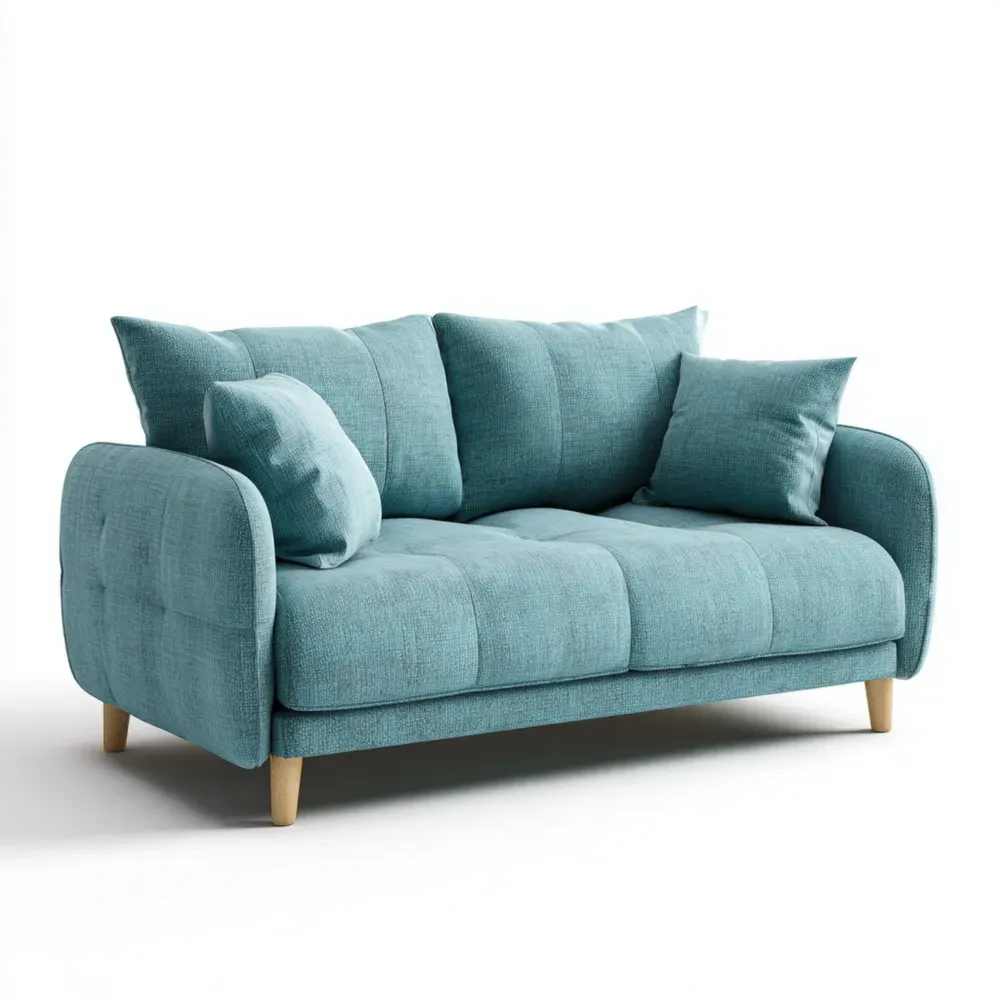 2人掛けソファ 布製 150x85x80 cm – ブルー – コンテンポラリーデザイン