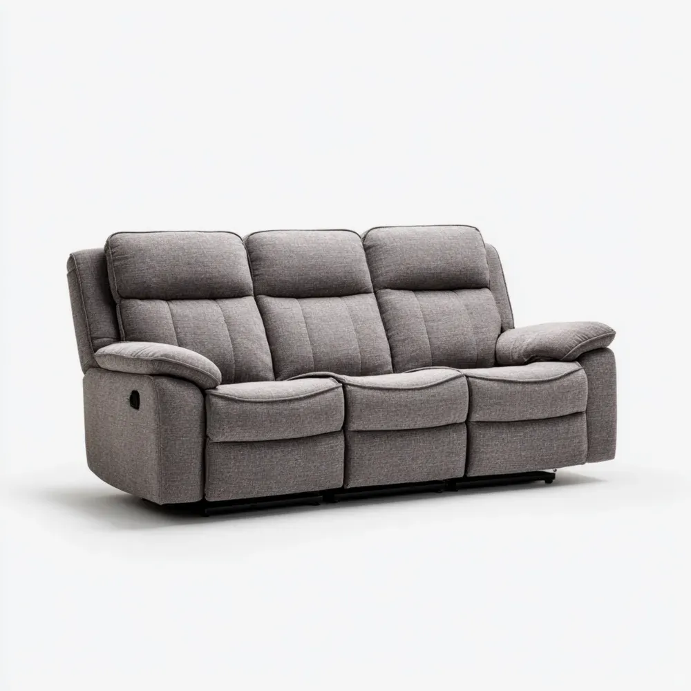 リクライニングソファ 布地 200x90x100 cm - グレー - 現代風