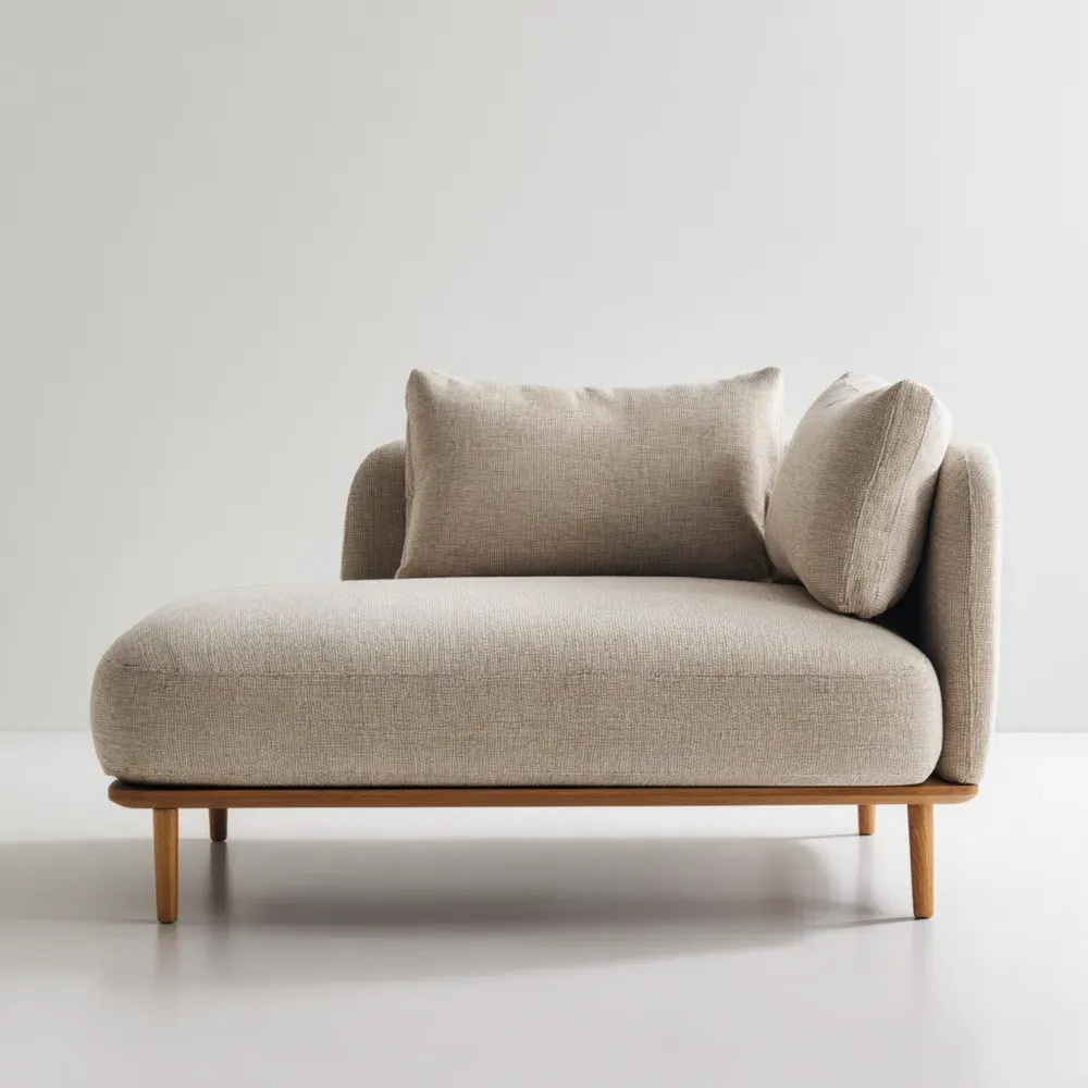 リクライニングチェア 布製 100x80x70 cm - ベージュ - ミニマリストデザイン