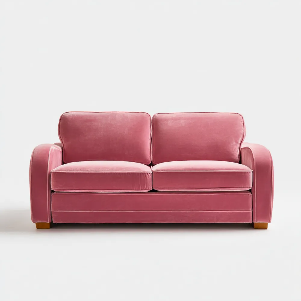 2人掛けソファ ベルベット 150x90x85 cm – ピンク – モダンデザイン