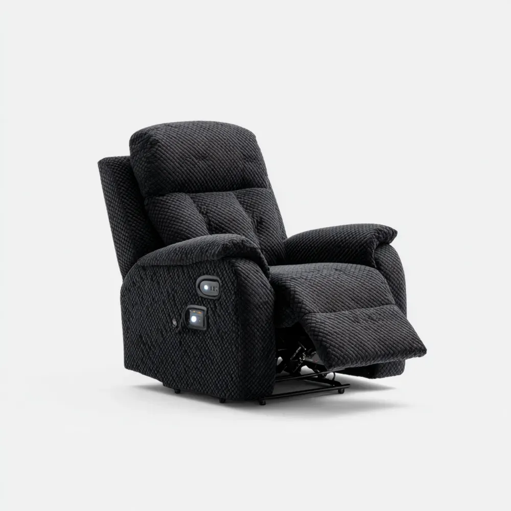 リクライニングチェア ファブリック 78x90x100 cm – ダークグレー – モダンデザイン