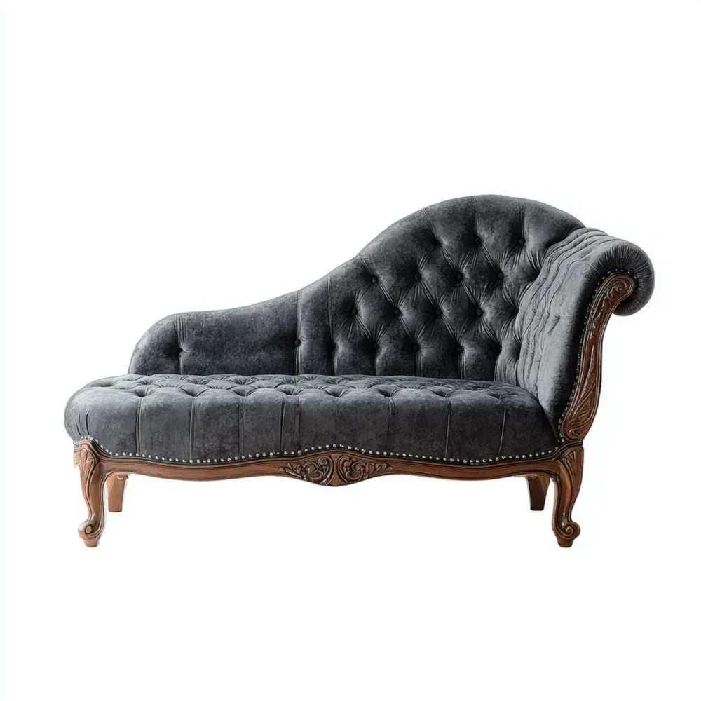 エレガントソファ 180x75x85 cm - ダークグレー - クラシックデザイン