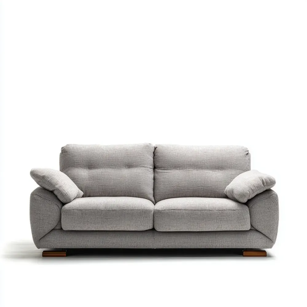 2人掛けソファ 布製 150x95x85 cm – グレー – モダンデザイン