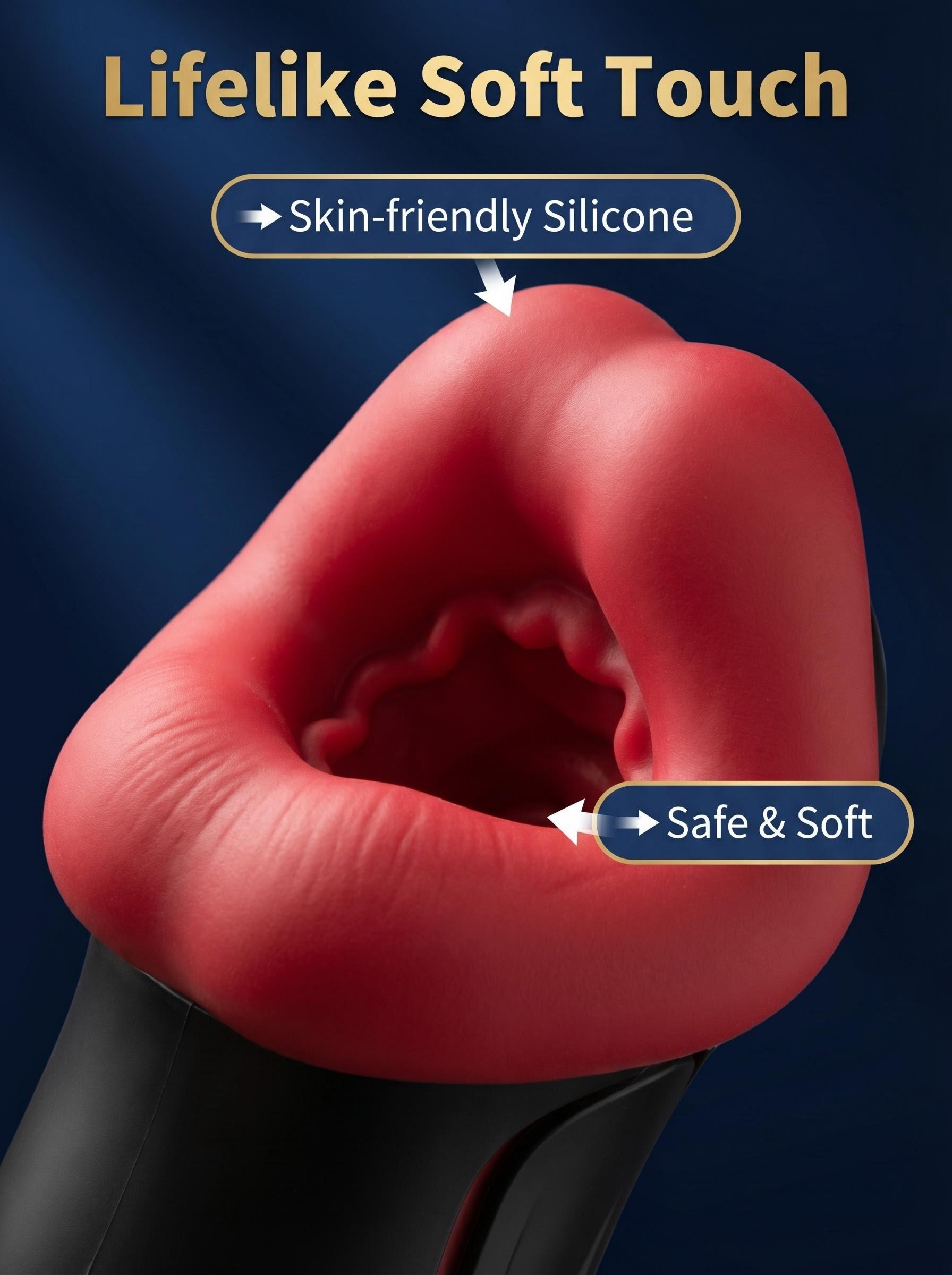 APP Remote Control Lip Design Massage Device for Men | Suction & Vibration Personal Care Tool