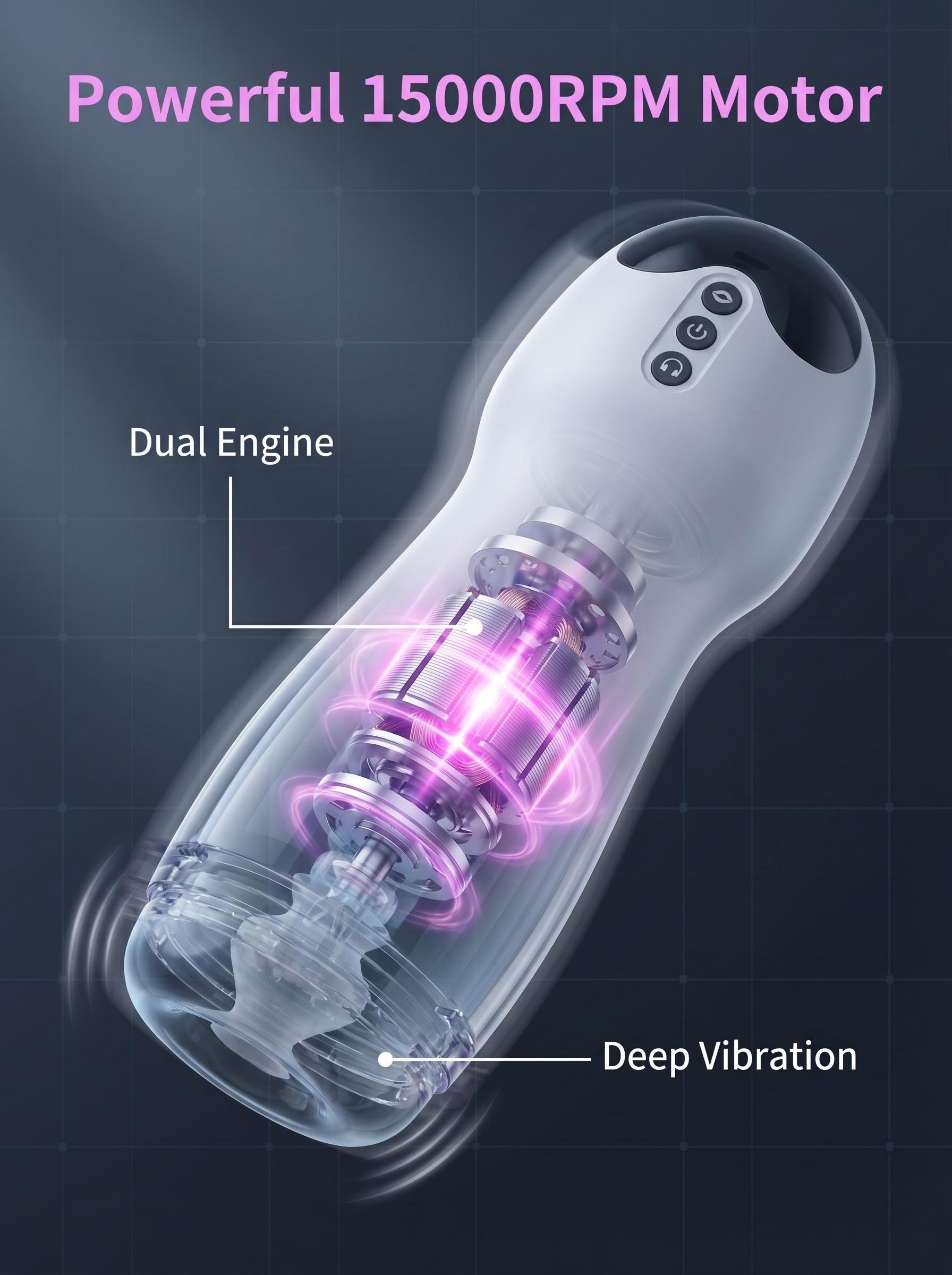 Automatic Voice Control Massage Cup for Men - Variable Frequency Suction & Vibration Personal Care Tool