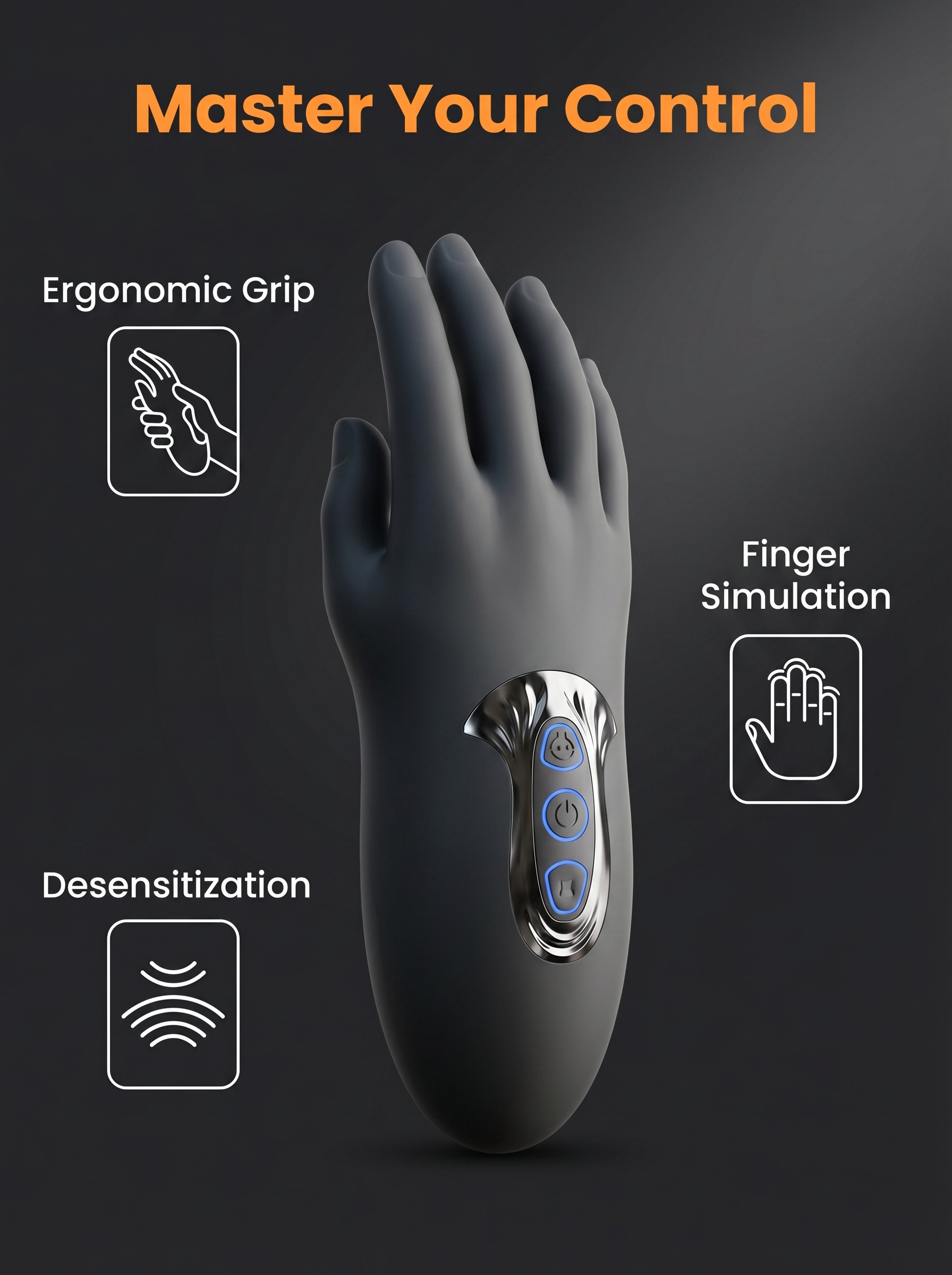 Automatic Hand-Simulation Massage Device for Men - Multi-Mode Training & Relaxation Personal Care Tool