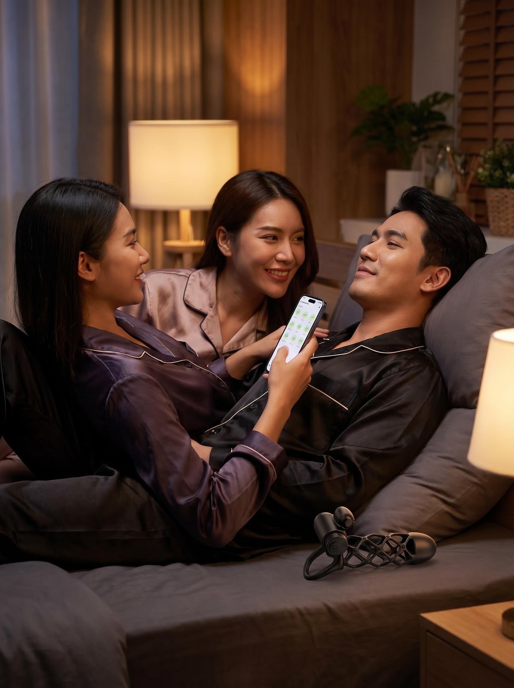 Men's Dual Vibration Ring Massage Tool | Couple Relaxation Device