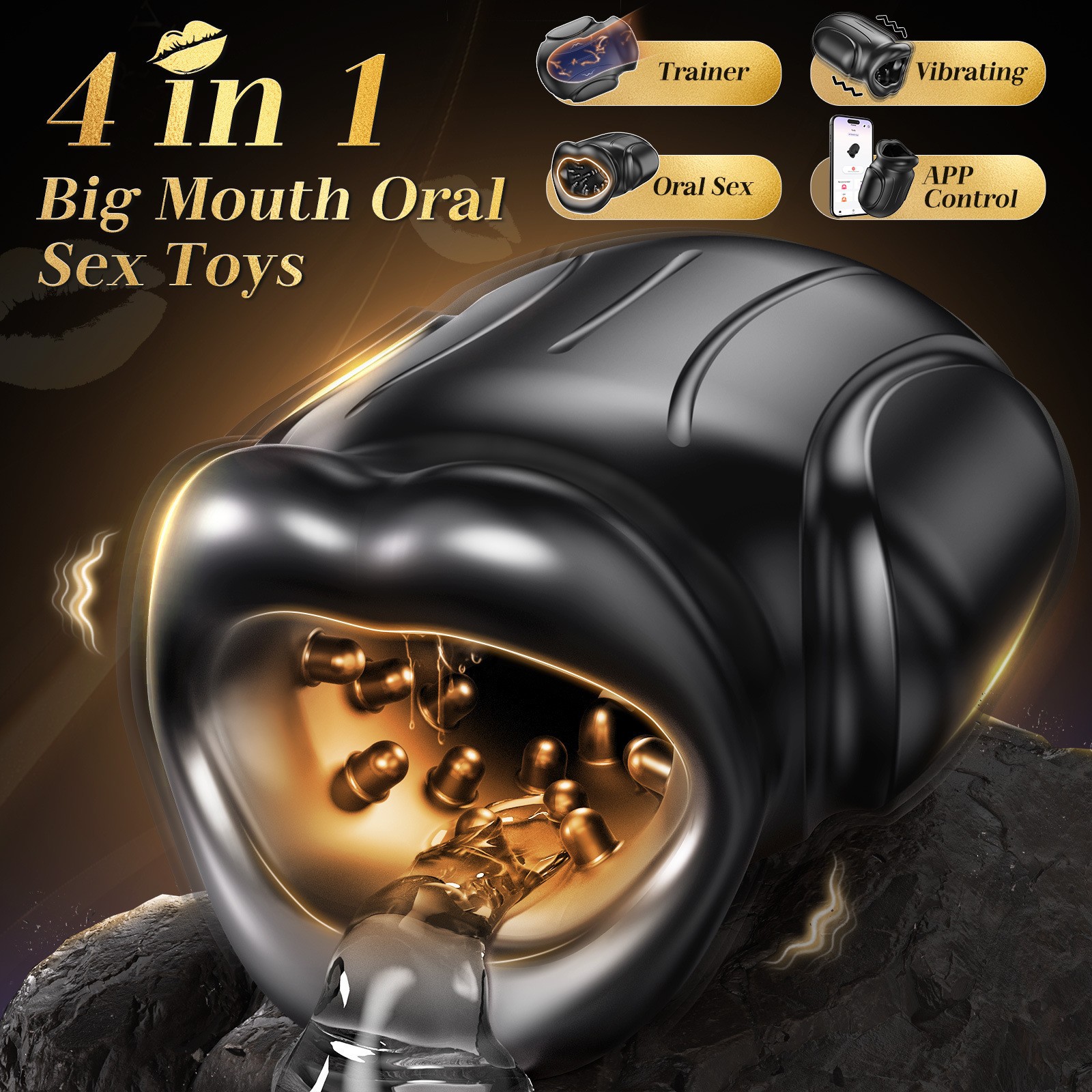 APP Controlled Intelligent Massage Device for Men - Suction & Clamping Personal Care Tool