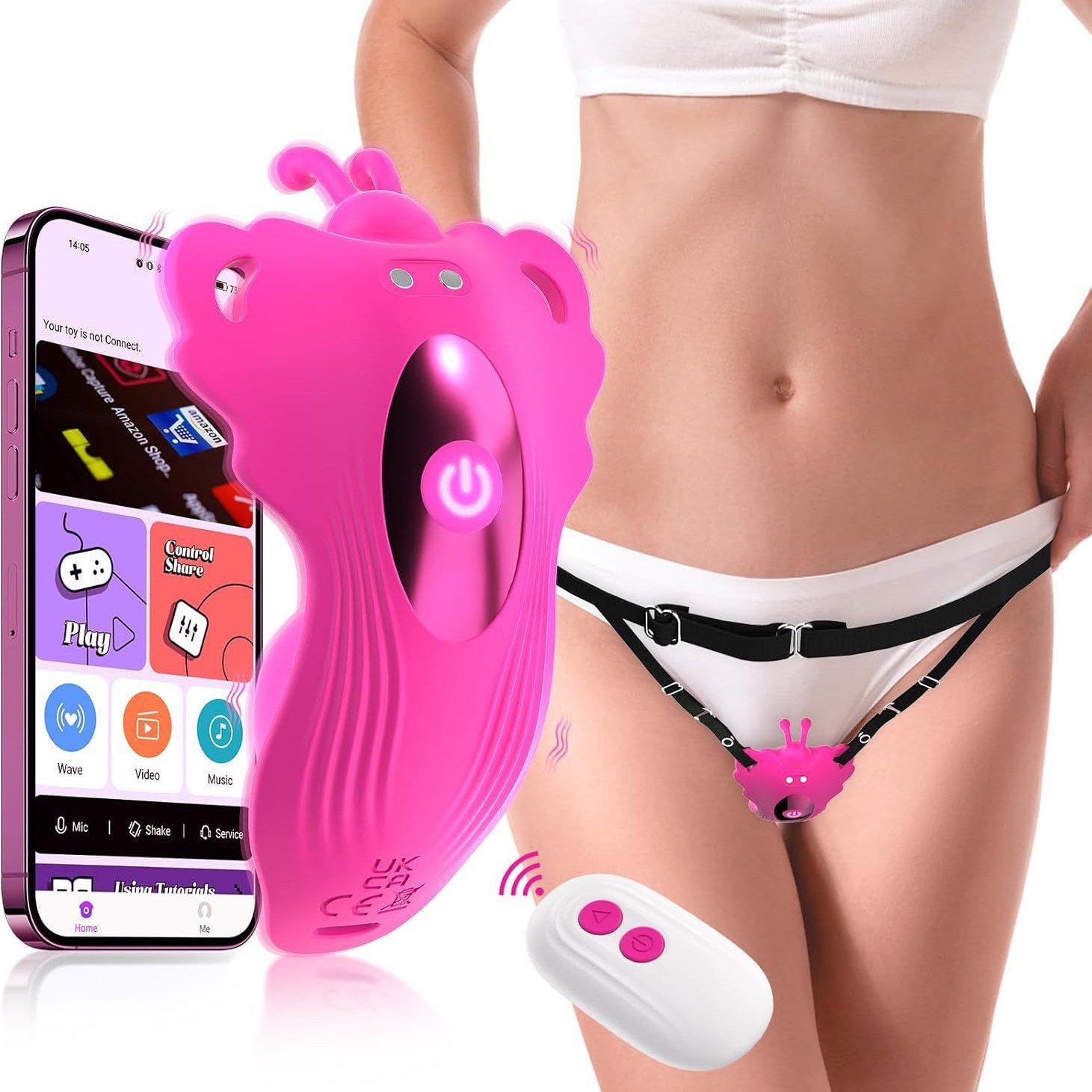 Women's Invisible Wearable APP Control Vibration Panty Massage Device