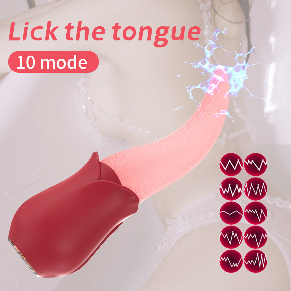 Women's Multi-Mode Tongue-Like Vibration Massage Device - Skin-Safe Silicone