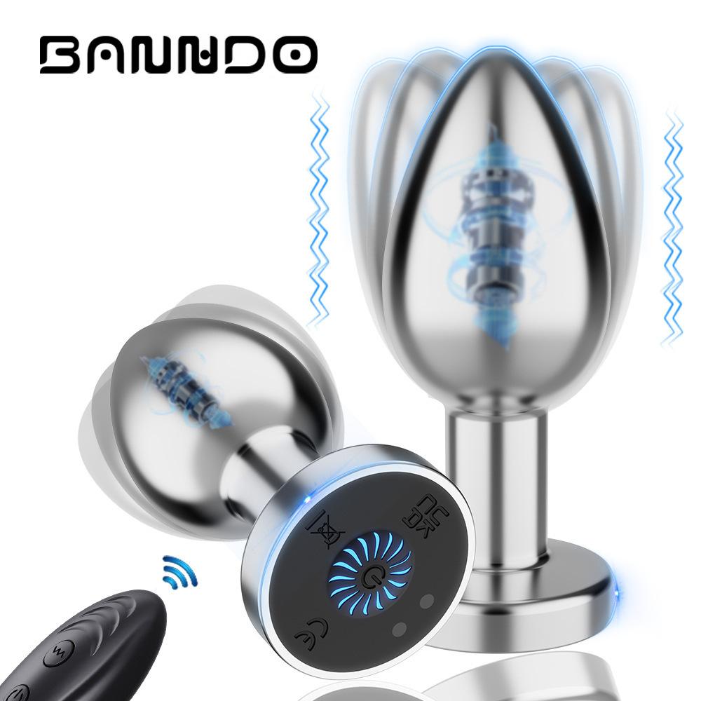 Men's Wireless Remote Control Metal Glowing Vibration Relaxation Tool