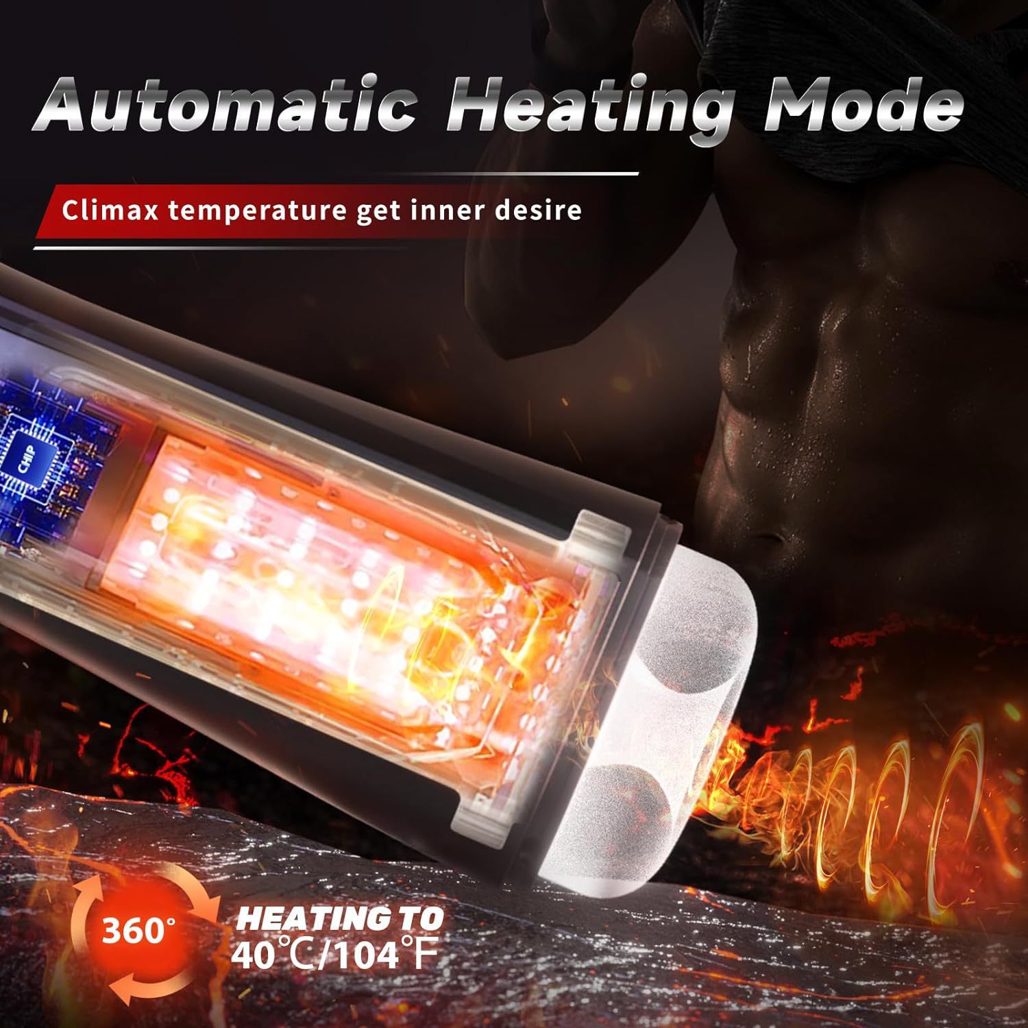 Amazon Style Automatic Suction & Vibration Massage Device for Men | Heating Function & LCD Display Wellness Tool