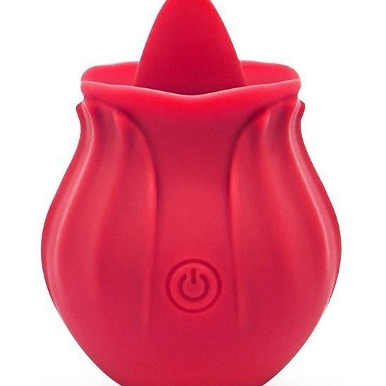 Women's Rose-Shaped Suction Vibration Massage Device - Skin-Safe Silicone