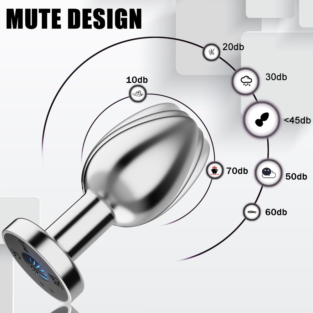 Men's Wireless Remote Control Metal Glowing Vibration Relaxation Tool