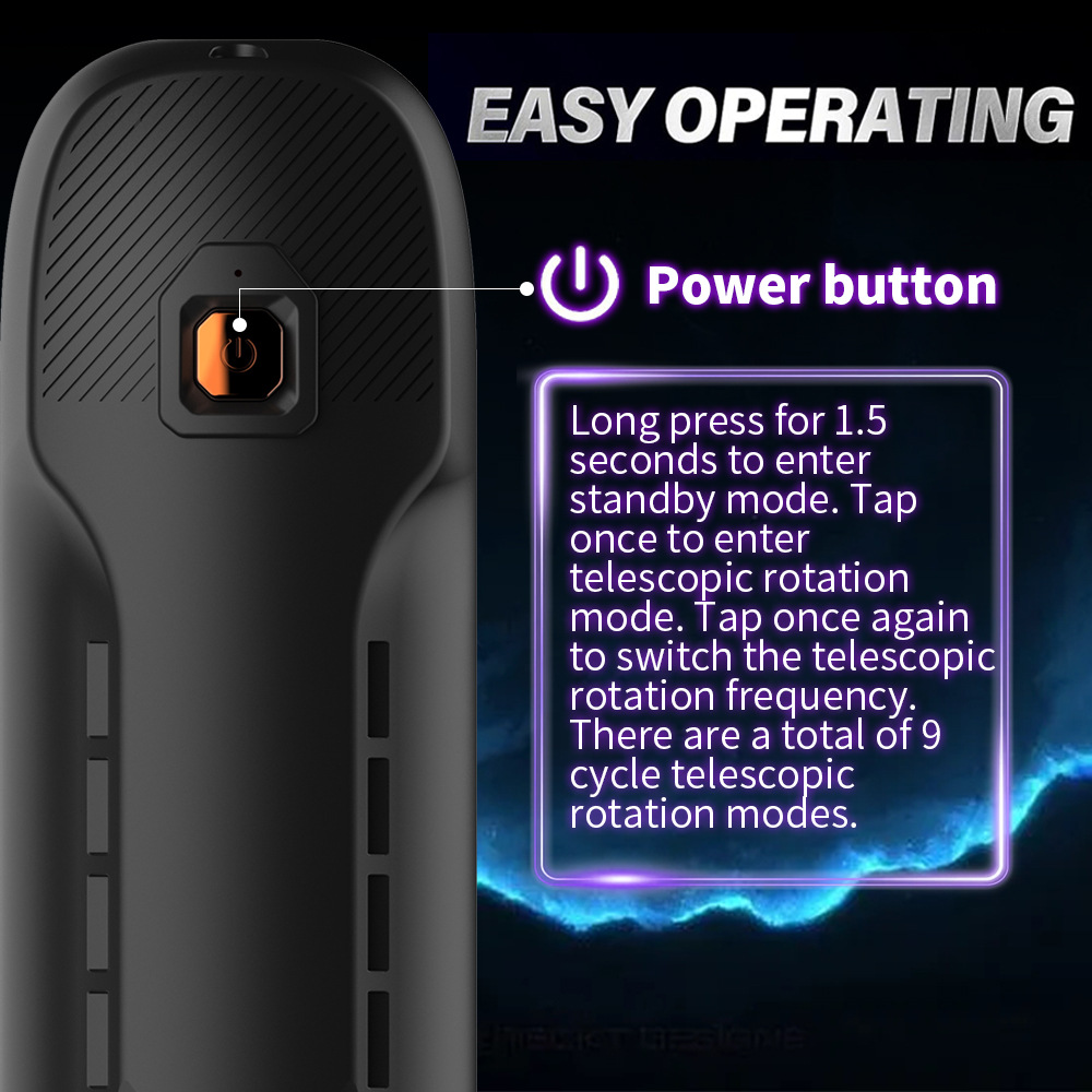 Men's Automatic Telescopic Rotating Relaxation Tool | quiet vibration, Hands-Free