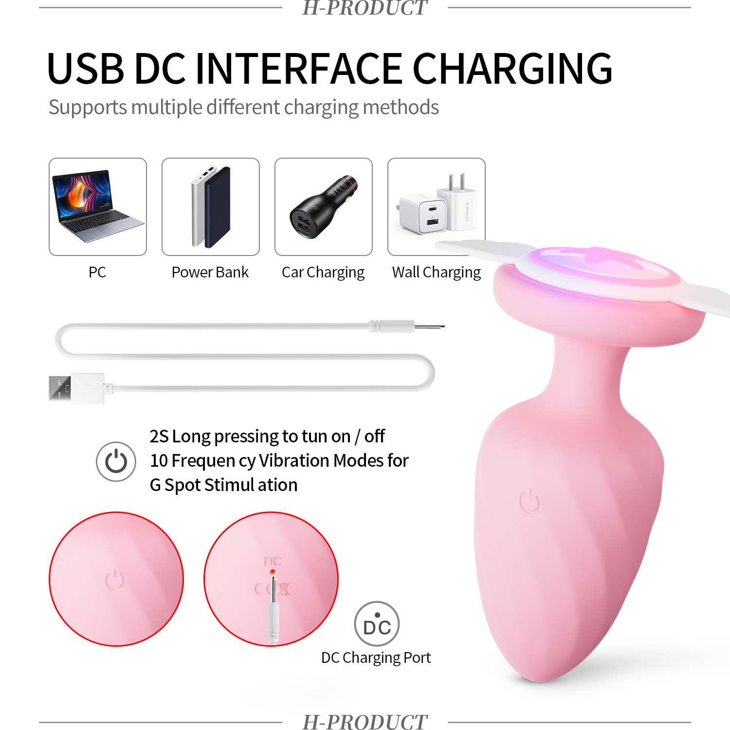 BANNDO Angel Glowing Relaxation Plug | Wireless Remote Control Silicone Massage Tool