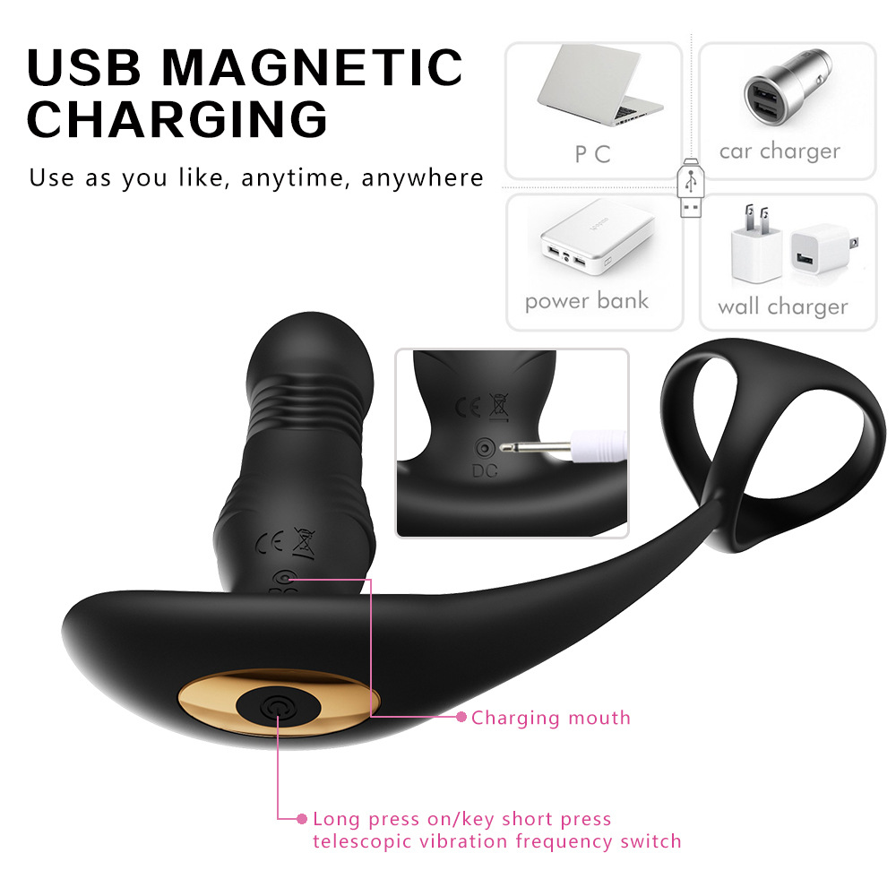 BANNDO Multi-Ring Vibration Massage Device - Adjustable Relaxation Tool for Men